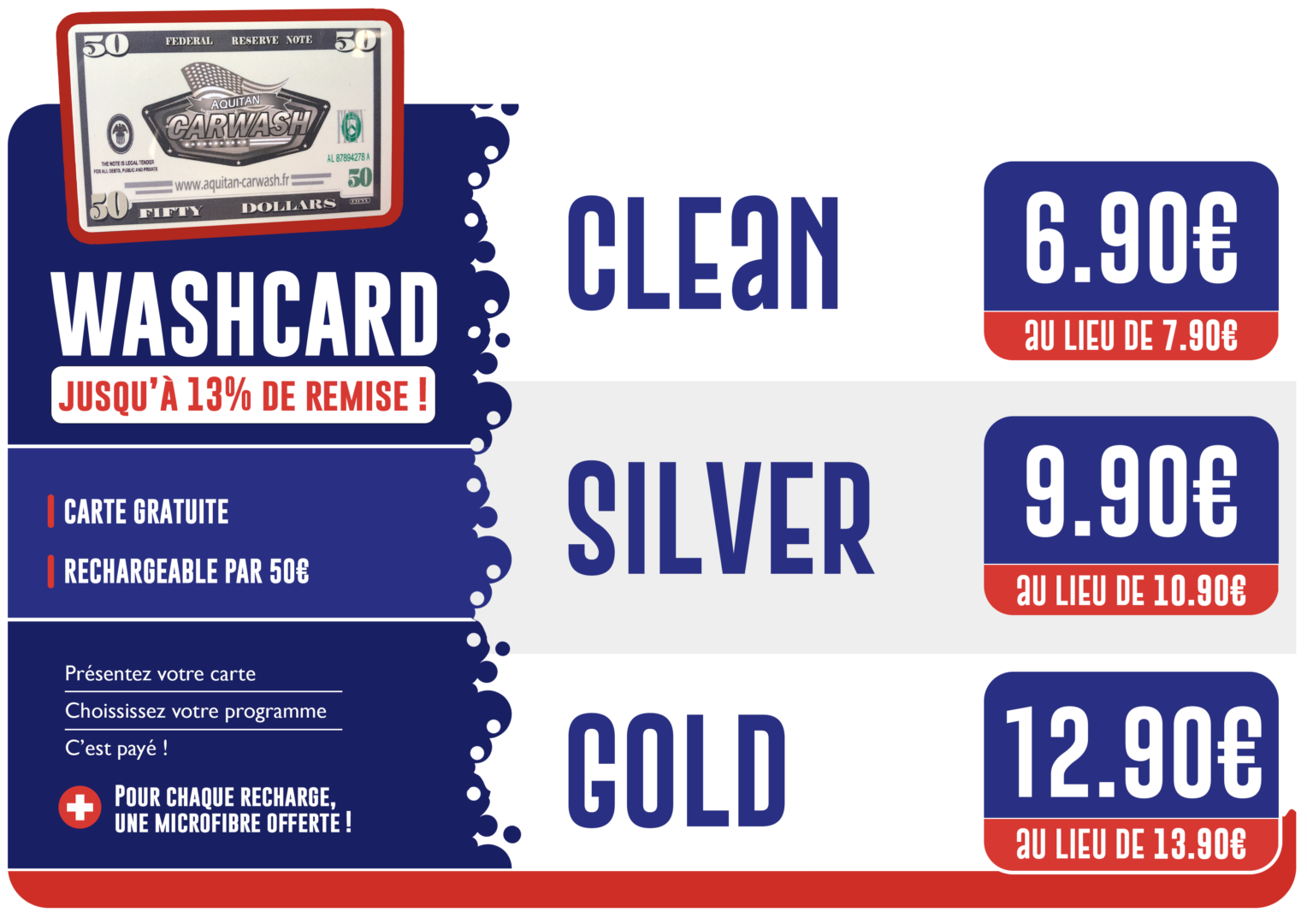 La Wash Card Aquitan Carwash